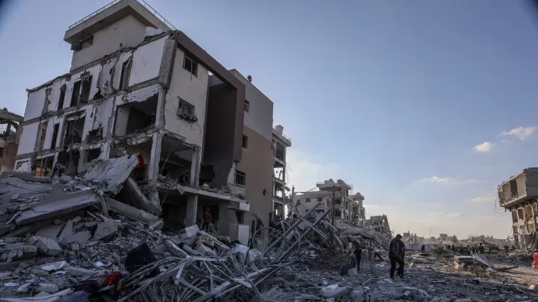 Edificio derruido en Gaza