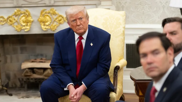 Donald Trump durante una reunión en la Casa Blanca